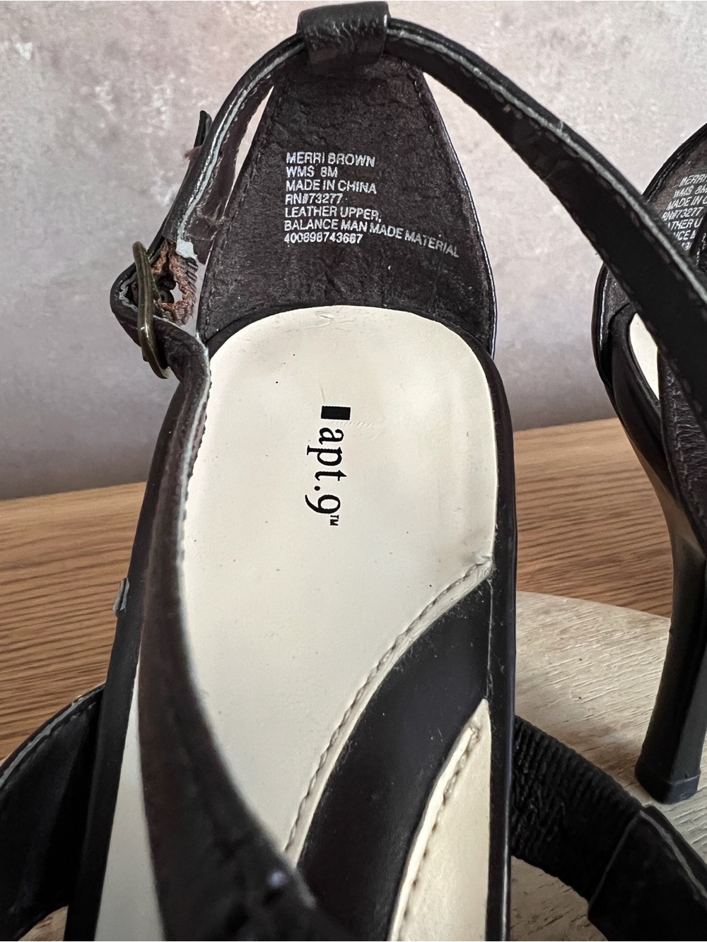 Dark Brown Leather Strappy Women’s Heeled Sandal SIZE 8M - Picture 7 of 10